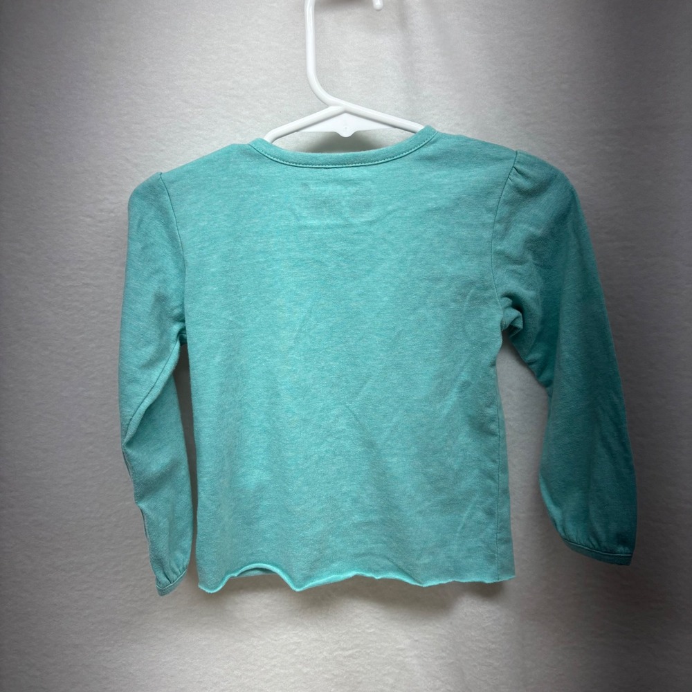 Carhartt Toddler Girl Long Sleeve T-Shirt Horse Graphic Aqua Blue 24M - Picture 6 of 6
